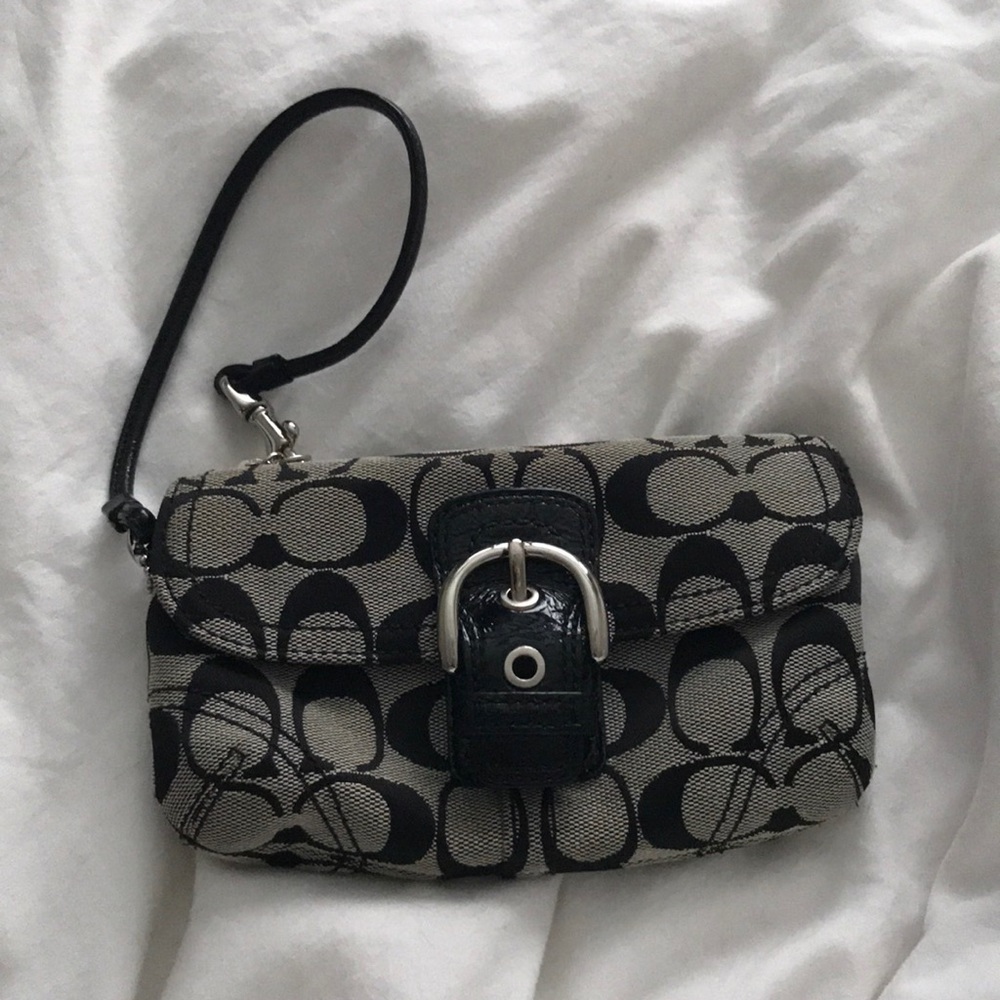 Coach signature wristlet